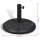 Pied socle base de parasol rond en résine noir 9 kg diamètre 38 et 48 mm  