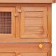 Clapier d'extérieur enclos pour petits animaux 4 portes 90 x 45 x 89 cm bois  02_0000621 