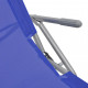 Vidaxl chaise longue 2 pcs avec cadre pivotant textilène bleu 
