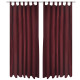 2 pcs rideau à passant micro satin bordeaux 140 x 175 cm