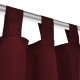 2 pcs rideau à passant micro satin bordeaux 140 x 175 cm 