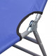 Vidaxl chaise longue pliable avec dossier réglable bleu 