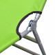 Vidaxl chaise longue pliable avec dossier réglable vert pomme 