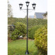 Lampadaire led solaire de jardin avec 3 lampes brooklyn noir 