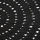 Tapis tricoté coton rond 150 cm noir 