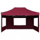 Tente de réception pliable et parois Aluminium 4,5x3 m Bordeaux 