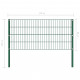 Panneau de clôture avec poteaux Fer 1,7 x 0,8 m Vert 