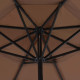 Parasol avec base portable diamètre 5 m taupe  