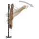 Parasol d'extérieur avec base portable 2,5 x 2,5 cm taupe helloshop26 02_0008059 