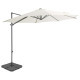 Parasol avec base portable 3 m diamètre sable helloshop26 02_0008052