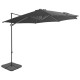 Parasol avec base portable diamètre 3 m anthracite 