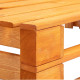 Banc de jardin meuble de patio d'extérieur terrasse palette d'angle de jardin 110 x 65 x 55 cm bois marron miel  