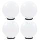 Lampes à led sous forme de boule 4 pcs sphérique 25 cm pmma