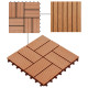 Carreaux de terrasse 22 pcs 30 x 30 cm 2 m² wpc - Couleur au choix 