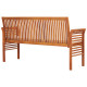 Banc de jardin meuble de patio d'extérieur terrasse 3 places avec coussin crème 150 x 60 x 90 cm bois d'acacia massif  