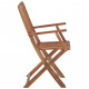 Chaises pliables d'extérieur 4 pcs bois d'acacia solide 