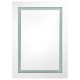 Armoire de salle de bain à miroir led 50 x 13 x 70 cm blanc et argenté  