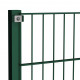 Panneau de clôture avec poteaux Fer 5,1 x 0,8 m Vert 