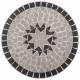Table de bistro mosaïque gris 61 cm céramique 