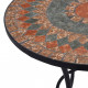 Table de bistro mosaïque orange/gris 60 cm céramique 