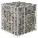 Lit surélevé cube à gabion fil d'acier 30x30x30 cm