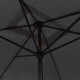 Parasol avec mât en métal 300 x 200 cm noir helloshop26 02_0008134 