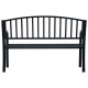 Banc de jardin meuble de patio d'extérieur terrasse 125 cm noir acier  