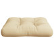 Coussin de palette beige 60x61,5x10 cm tissu 