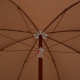 Parasol avec mât en acier 180 cm Taupe 
