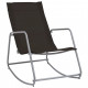 Chaise à bascule de jardin 95x54x85 cm textilène - Couleur au choix Noir