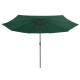 Parasol d'extérieur avec mât en métal 400 cm Vert 