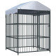 Chenil extérieur cage enclos parc animaux chien d'extérieur avec toit pour chiens 150 x 150 x 210 cm helloshop26 02_0000323