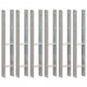Piquets de clôture 6 pcs argenté 8x6x60 cm acier galvanisé