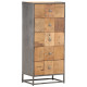 Armoire à tiroirs 45 x 30 x 100 cm bois de récupération massif