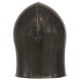 Casque de chevalier médiéval antique pour gn argenté acier 