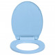 Siège de toilette à fermeture en douceur Bleu Ovale 