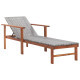 Transat chaise longue bain de soleil lit de jardin terrasse meuble d'extérieur résine tressée et bois d'acacia massif gris helloshop26 02_0012918