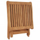 Repose-pied pliable 46,5x49x41,5 cm bois de teck solide 