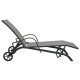 Lot de 2 transats chaise longue bain de soleil lit de jardin terrasse meuble d'extérieur avec table textilène et acier helloshop26 02_0012135 