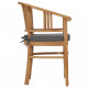 Chaises de jardin avec coussins 2 pcs bois de teck solide 