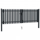 Portail de clôture à double porte acier 306x125 cm anthracite 