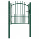 Portail de clôture avec pointes acier 100x100 cm vert 