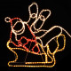 Cordon lumineux de Noël 4 rennes et traîneau 1548 LED 500x80 cm 