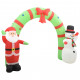 Arche gonflable avec Père Noël et bonhomme de neige LED 280 cm 