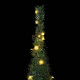 Sapin de Noël artificiel avec guirlandes et LED Vert 150 cm 