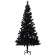 Sapin de Noël artificiel avec support Noir 150 cm PVC