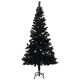 Sapin de Noël artificiel avec support Noir 210 cm PVC