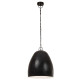 Lampe suspendue industrielle 25 w noir rond 42 cm e27 