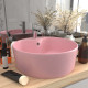 Lavabo de luxe avec trop-plein rose mat 36x13 cm céramique