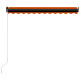 Auvent manuel rétractable 350x250 cm orange et marron 